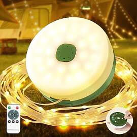 Camping Lichterkette Aufrollbar 10M 100 LEDs