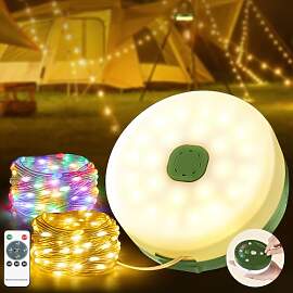 Camping Lichterkette Aufrollbar,10M 100LED