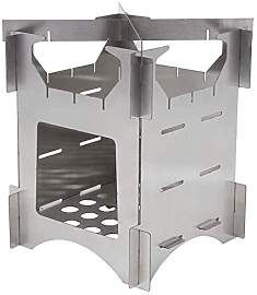 Campingkocher, Edelstahl Klappbarer Holzofen,