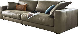 Candy XXL-Sofa High End in Leder 290cm