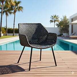 Cane-Line Vibe Loungesessel Stahl/Geflecht