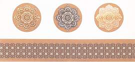 Canvas-Coupon "Mandala", hellbraun-color