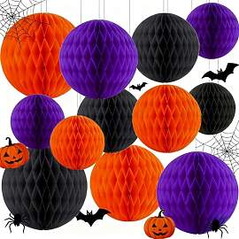 Capesaro 12pcs schwarz lila orange hängende