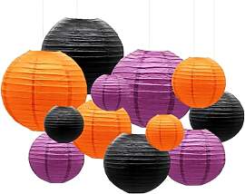 Capesaro Orange lila schwarzes Papier Laternen