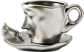 Cappuccino Kaffee Tassen Set,100 ml Keramik Modern 