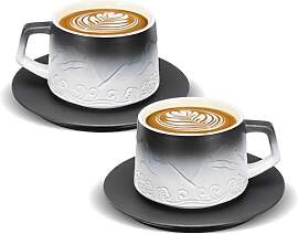Cappuccino Tassen mit Untertassen 2er-Set, 200ml