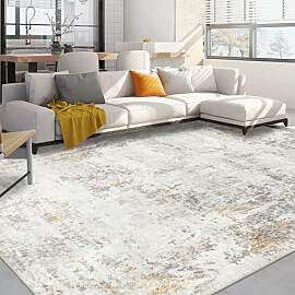 Capslpad Beige Abstraktes Teppich Wohnzimmer