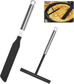 CAREDGO 2 Stück Crepes Verteiler Edelstahl Crepes 