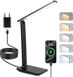 Carehabi Schreibtischlampe LED, Dimmbare