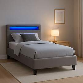 CARO-Möbel Polsterbett Himalaya mit LED