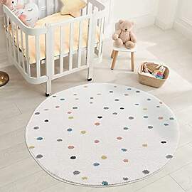 carpet city Teppich Kinderzimmer Punkte - 160 cm