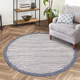 carpet city Teppich Wohnzimmer Blau - 200x200 cm