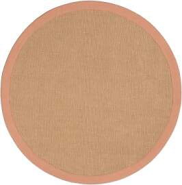 carpetfine Sisalteppich Naturfarbe Ø 120 cm