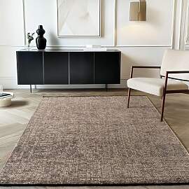 Carpetsale24 Baumwolle Teppich Braun 120x170 cm
