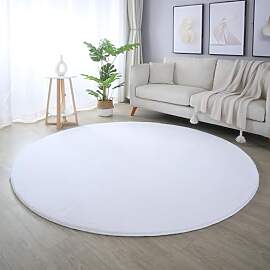 Carpetsale24 Rabbit Hochflor Teppich Rund 200 cm
