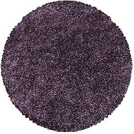 Carpetsale24 Shaggy Hochflor Teppich 120 cm Rund
