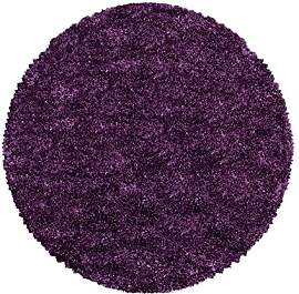 Carpetsale24 Shaggy Hochflor Teppich Lila 120 cm