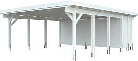 Carport-Geräteraum KIEHN-HOLZ, weiß,