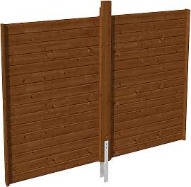 Carport-Rückwand SKANHOLZ, braun (nussbaum),
