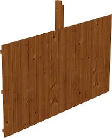 Carport-Rückwand SKANHOLZ, braun (nussbaum),