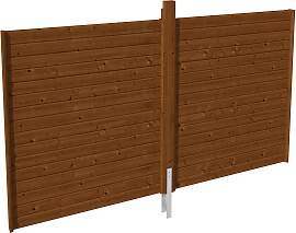 Carport-Rückwand SKANHOLZ, braun (nussbaum),