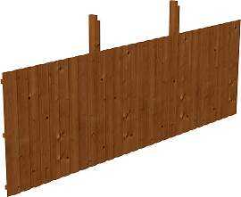 Carport-Rückwand SKANHOLZ, braun (nussbaum),