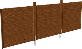 Carport-Rückwand SKANHOLZ, braun (nussbaum),