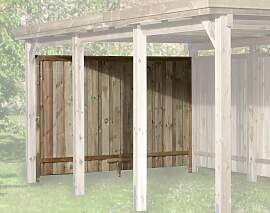 Carport-Rückwand WEKA, braun, B:270cm H:181cm,