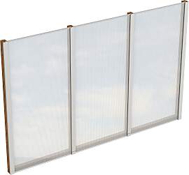 Carport-Seitenwand SKANHOLZ, braun (nussbaum),