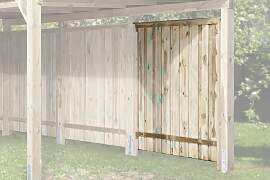 Carport-Seitenwand WEKA, beige (braun), B:180cm