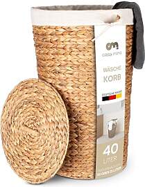 Casa Mina® Wäschekorb mit Deckel D35 x H55cm