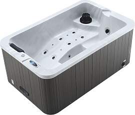 Casa Padrino Luxus Outdoor Jacuzzi Weiß / Schwarz 