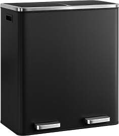 casa pura Mülleimer Küche 2×30L Anthrazit |