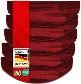 casa pura Stufenmatte selbstklebend halbrund rot 1 