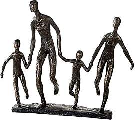 Casablanca Skulptur Familie, Deko Figur Bronze,