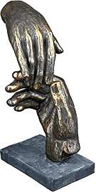Casablanca Skulptur Two Hands, Deko Figur Bronze,