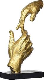 Casablanca Skulptur Two Hands, Deko Figur Gold,