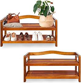 Casaria® 2X Schuhregal mit 2 Ebenen 75x26x42cm