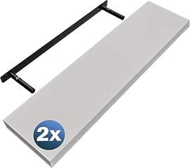 Casaria® 2X Wandregal Holz Weiß Regal mit