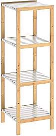 Casaria® Badezimmer Regal Bambus Holz 4 Ablagen