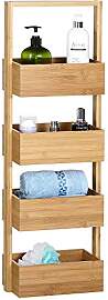 Casaria® Badregal mit 4 Körben Stehend Schmal