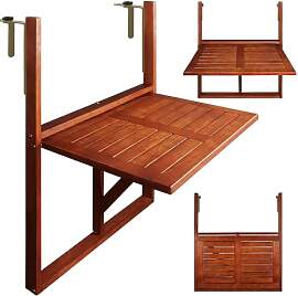 Casaria® Balkontisch klappbar wetterfest Holz