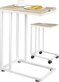 Casaria® Beistelltisch Holz Couch Weiß 40kg