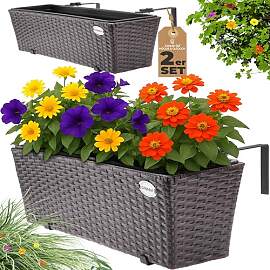 Casaria® Blumenkasten 2er Set 11 Liter