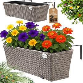 Casaria® Blumenkasten 2er Set 11 Liter