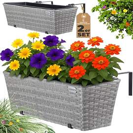 Casaria® Blumenkasten 2er Set 11 Liter