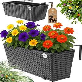 Casaria® Blumenkasten 2er Set 11 Liter