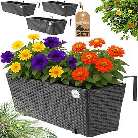 Casaria® Blumenkasten 4er Set 11 Liter