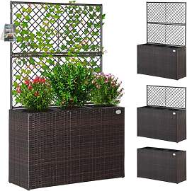 CASARIAŽ Blumenkasten Rankgitter 3 Innentöpfe