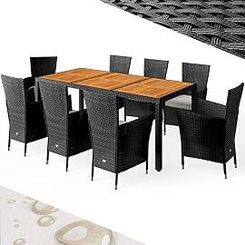 Casaria® Gartenmöbel Set Holz Polyrattan 8
